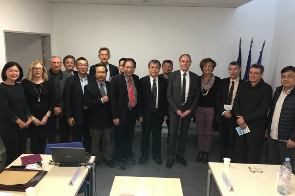 NSYSU delegation and the president and staff of Aix-Marseille University