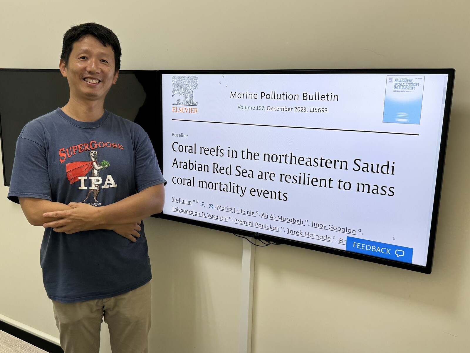 Assistant Professor Dr. Yu-Jia Lin from the Institute of Marine Ecology and Conservation's multinational research was published in a top journal "Marine Pollution Bulletin."