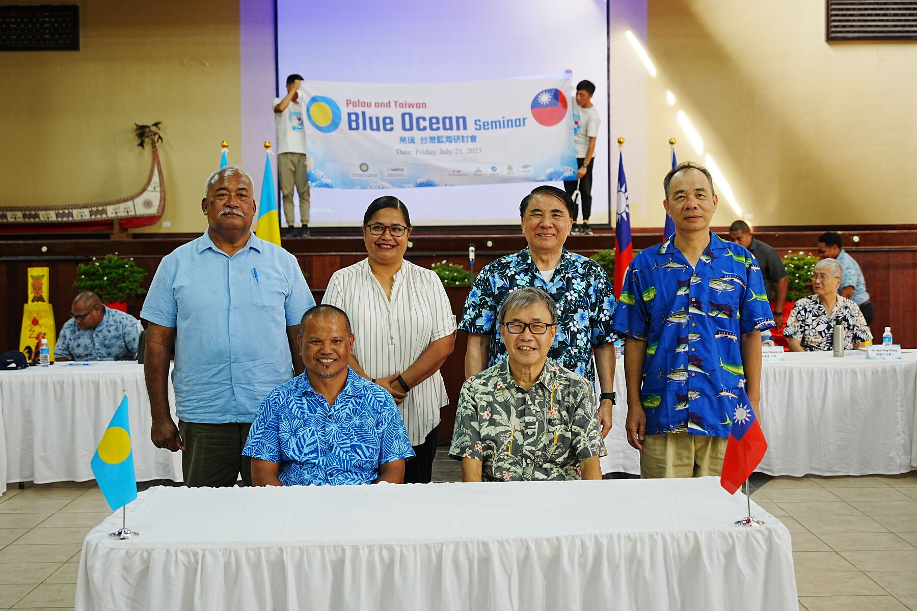 NSYSU, Minister of Agriculture, Fisheries, and the Environment of Palau, Palau Community College, and Palau International Coral Reef Center announced the collaboration by signing a memorandum of understanding (MOU) at the Palau and Taiwan Blue Ocean Seminar. Through this collaboration, NSYSU and Palau’s academic institutions will collectively initiate various projects of oceanography, such as blue carbon economy, climate change, marine ecological system conservation, and marine biodiversity