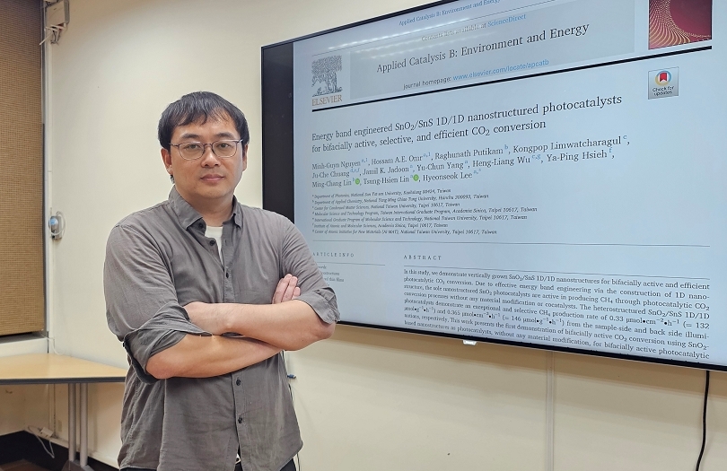 Emulating photosynthesis: NSYSU develops new photocatalytic structure to convert carbon dioxide into fuel under bifacial light illuminationImage