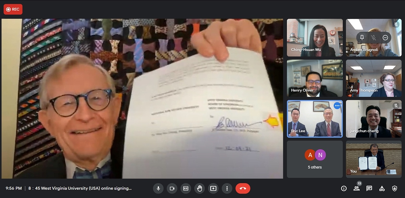 President E. Gordon Gee represented West Virginia University, signing the agreement in an online ceremony.