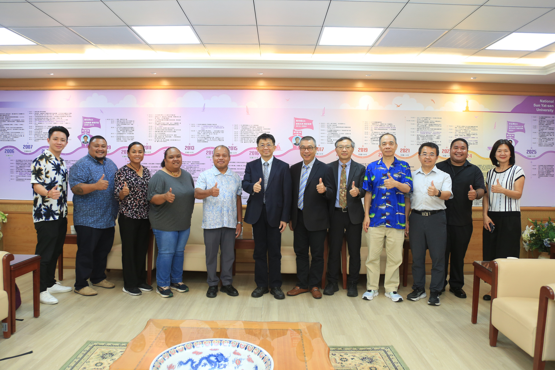 Palau's Vice President and Minister of Health and Human Services, Raynold B. Oilouch, leads a delegation to Taiwan and visits NSYSU for an exchange.Image