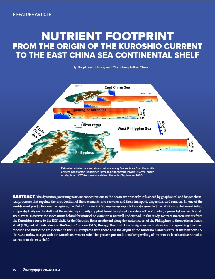 Cover of the journal Oceanography.Image