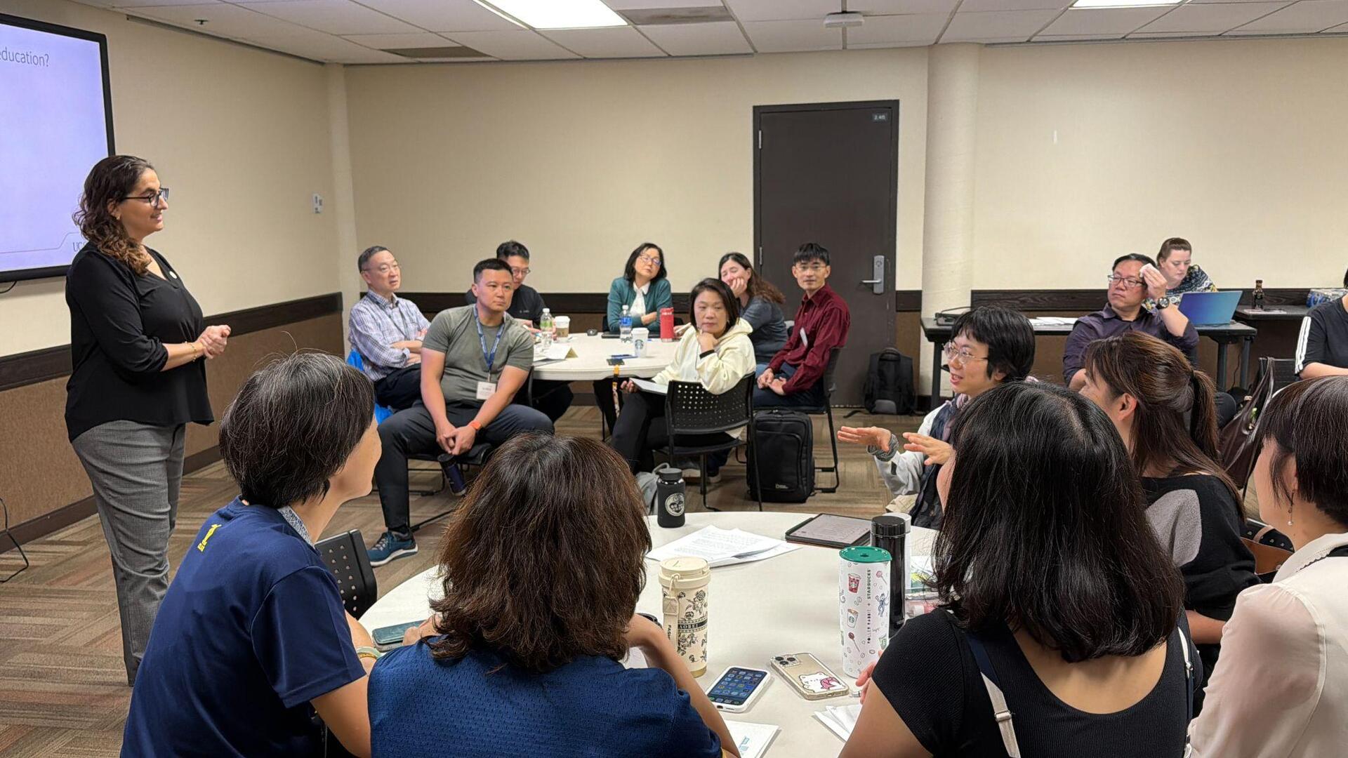Faculty members participate in the overseas EMI training program at UCSD.Image
