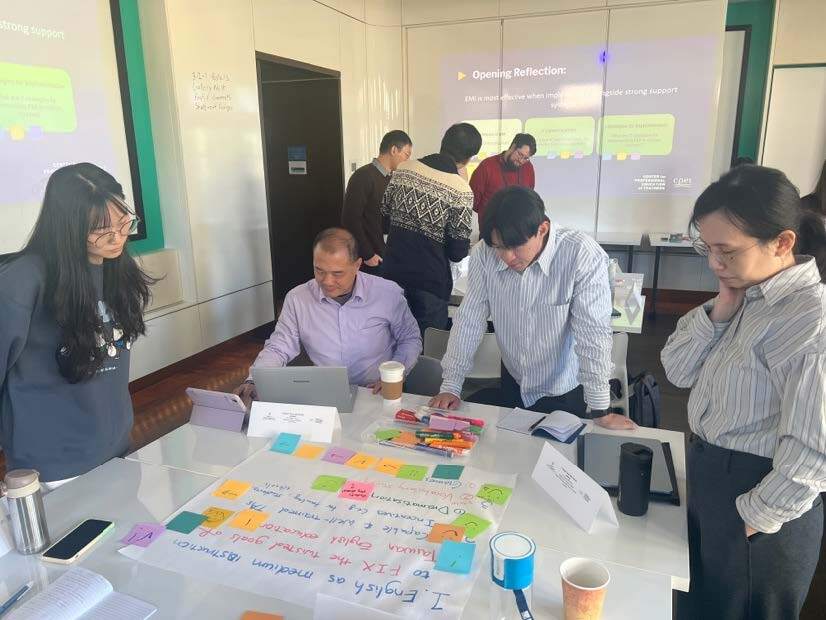 Faculty members participate in the overseas EMI training program at TC.Image