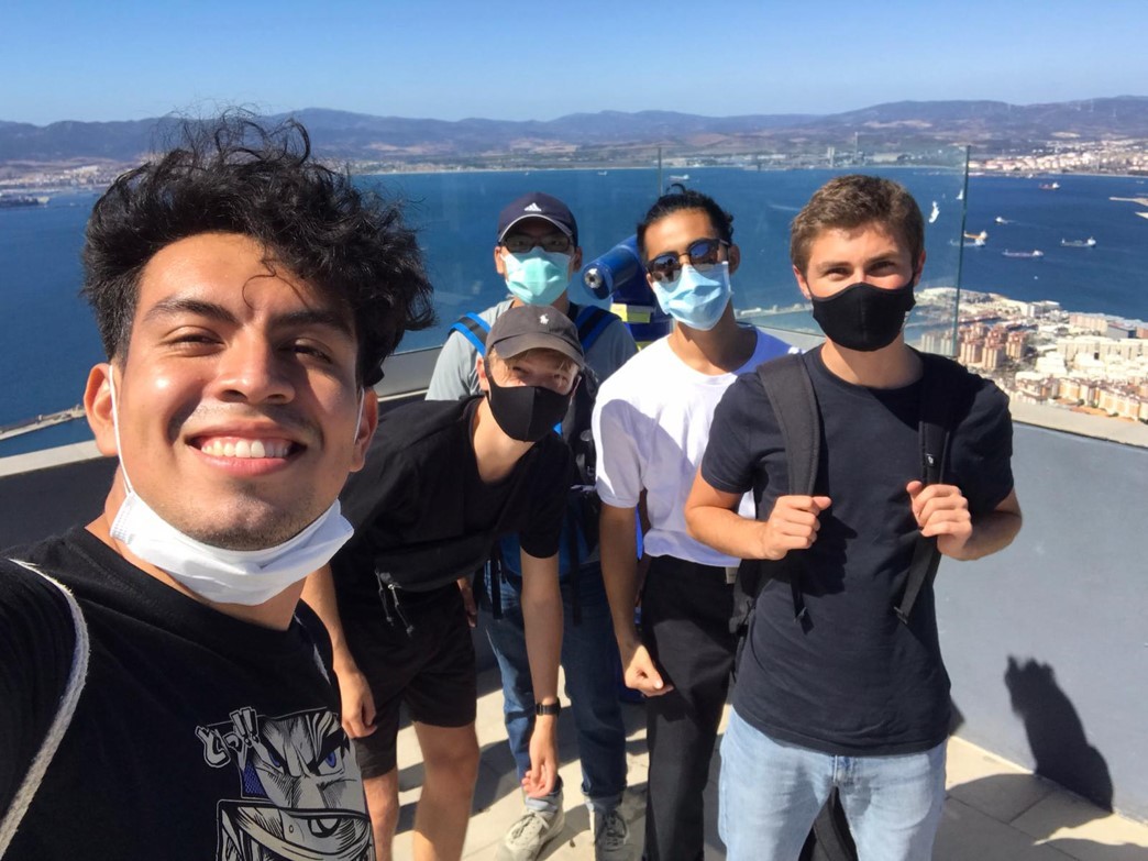Spending time with his Spanish classmates / photo by Yu-Hsin LiuImage