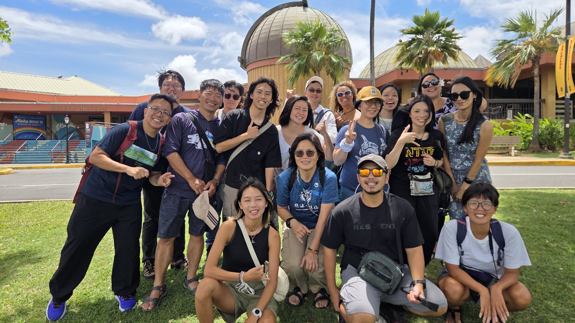 Participants exploring the Bishop Museum and participating in Hawaiian Restoration Day activities.Image