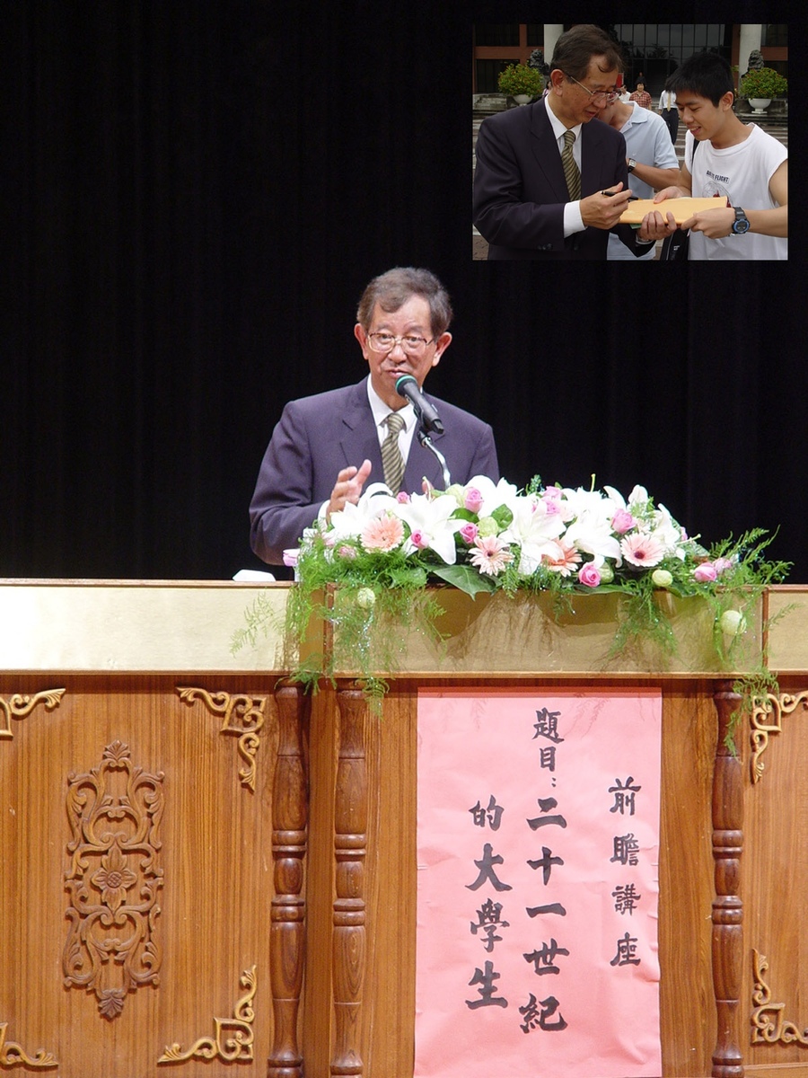 李遠哲勉勵同學們，養成不斷自我學習是在大學生活中非常重要的一件事。圖片