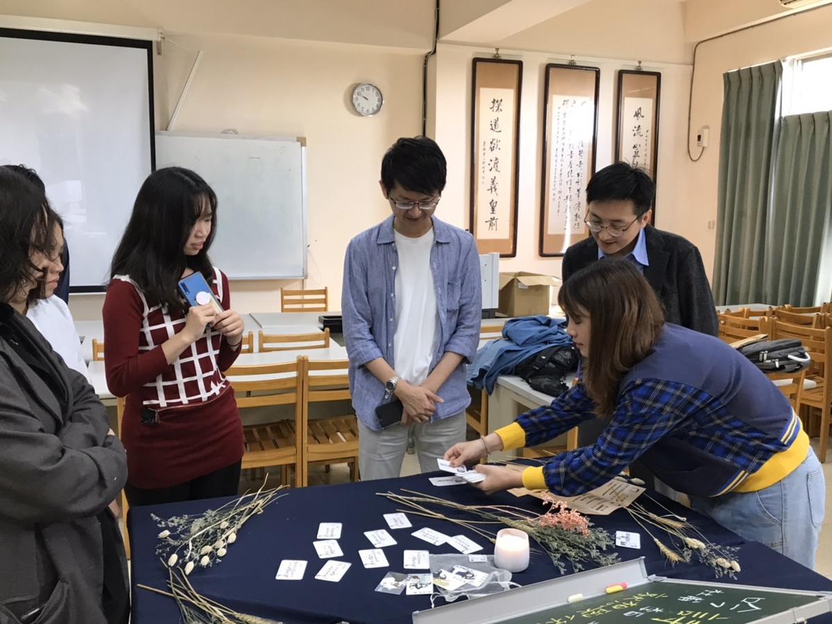 The students and teachers test board games designed by the students