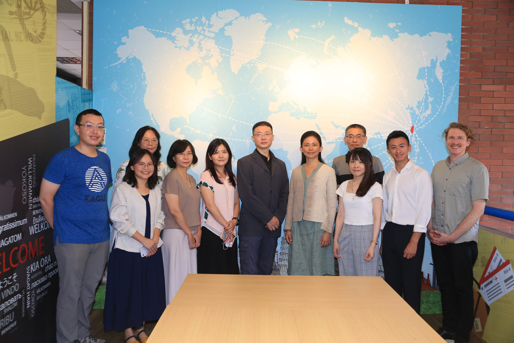 Group photo of members of NSYSU’s Institute of Education, Center for Teacher Education, and International Graduate Program of Education and Human Development.