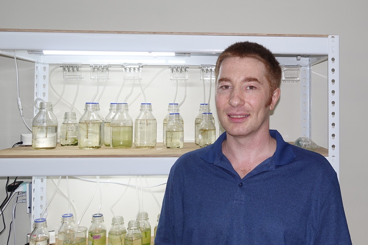 Assistant Professor Romain Richard in his laboratory at the Department of Biological Sciences, National Sun Yat-sen University.