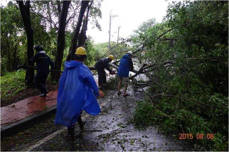 搶通往文學院道路圖片