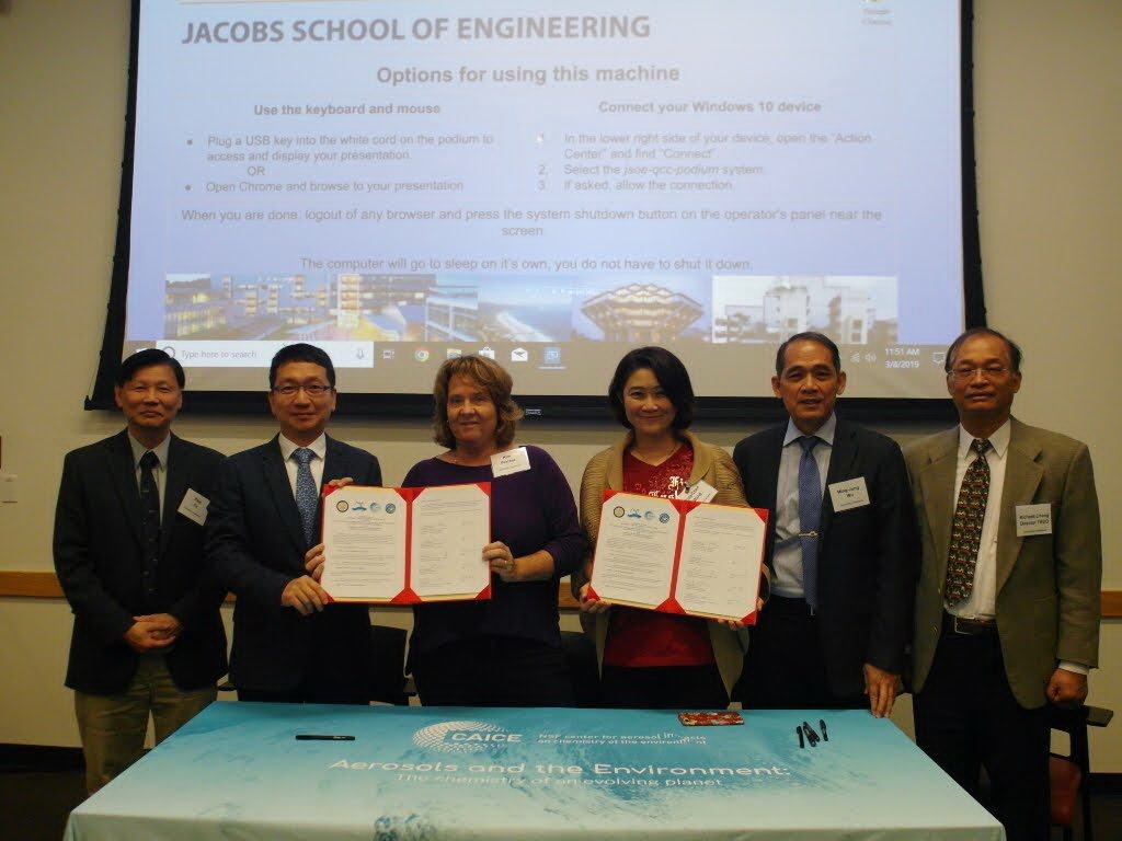 International research on PM 2.5 with University of California San Diego (Image by NSYSU)Image
