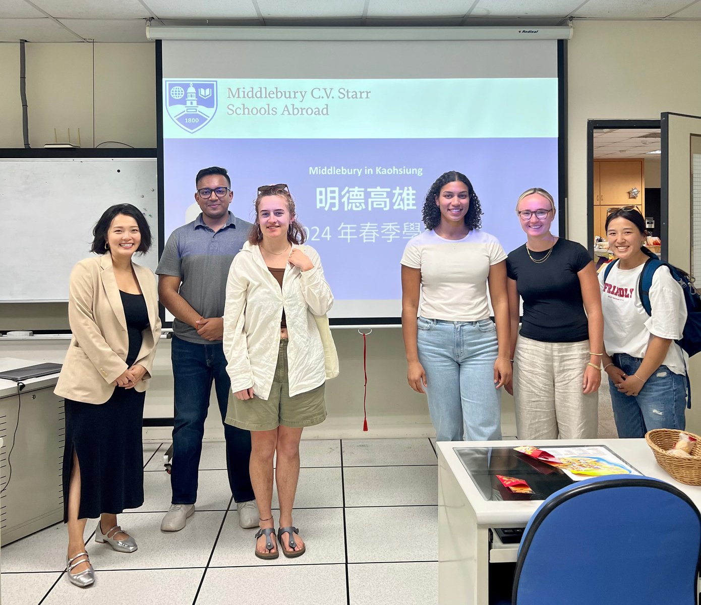 NSYSU is the only partner institution in Taiwan for Middlebury College in the United States. Together, they have established the "Middlebury School in Taiwan." The first cohort of four students has arrived in Taiwan to embark on a 15-week immersive Chinese language learning program.