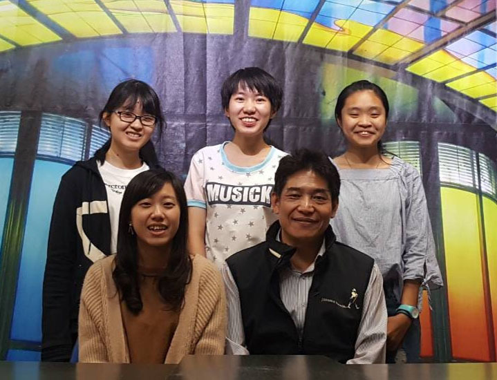 Chin-Song Ku (first from the right), his students and assisted familiesImage
