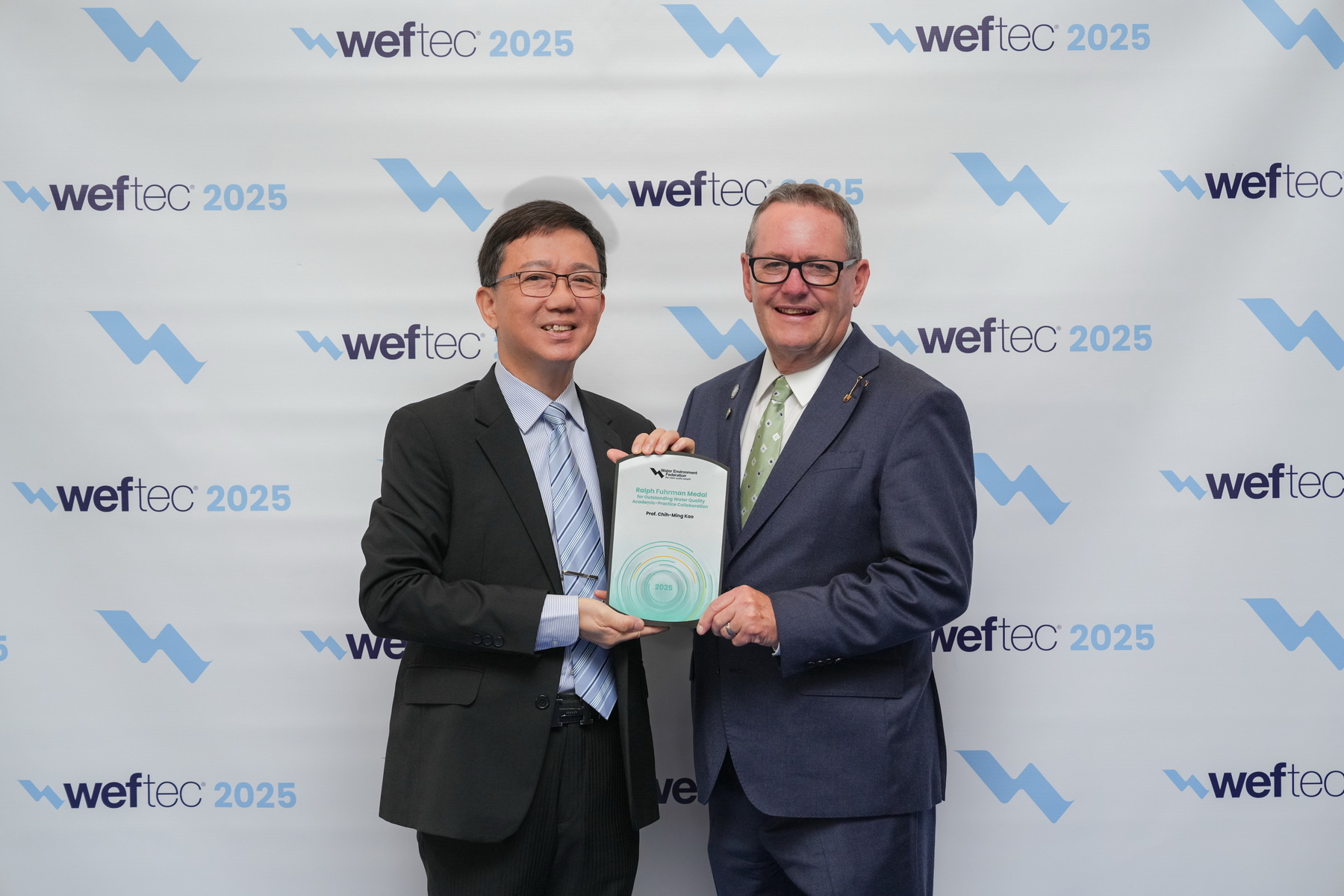 Chair Professor Jimmy C. M. Kao was awarded the Ralph Fuhrman Medal by the Water Environment Federation (WEF) in 2025.Image