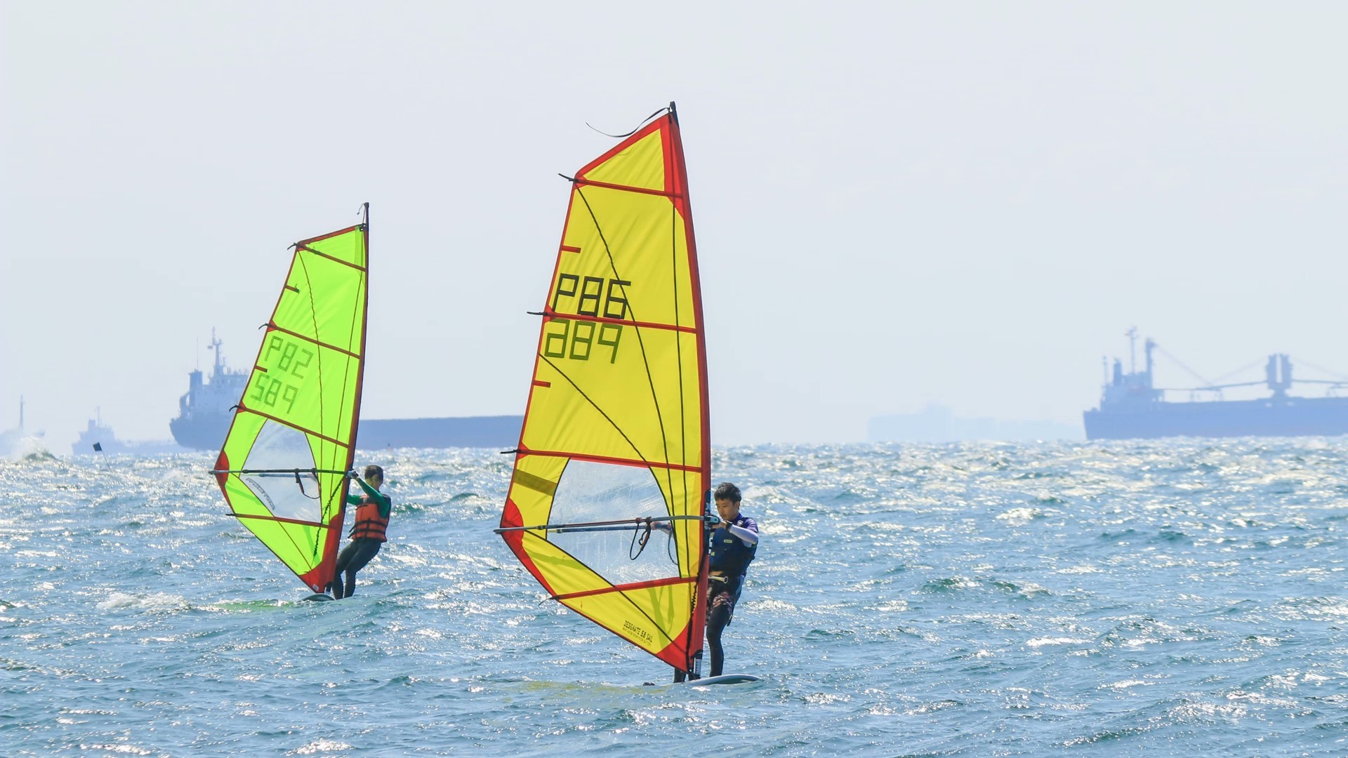 Windsurfing practice (photo provided by NSYSU Sailing Club)