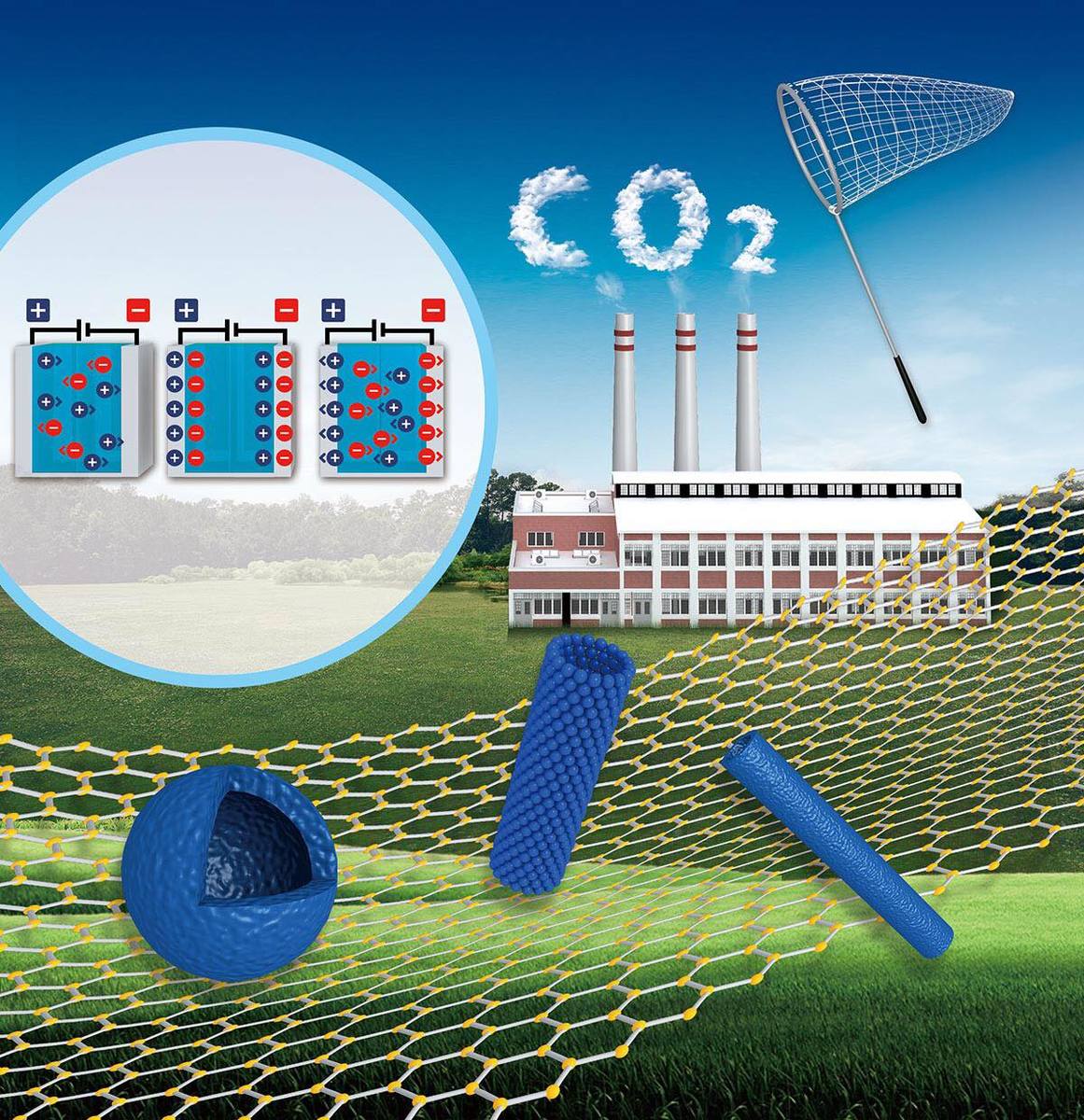 Successful fabrication of hollow microspherical and microtubular covalent organic frameworks (COFs) for superior carbon dioxide uptaking and high electrochemical energy storage./image provided by Assistant Professor Ahmed El-Mahdy