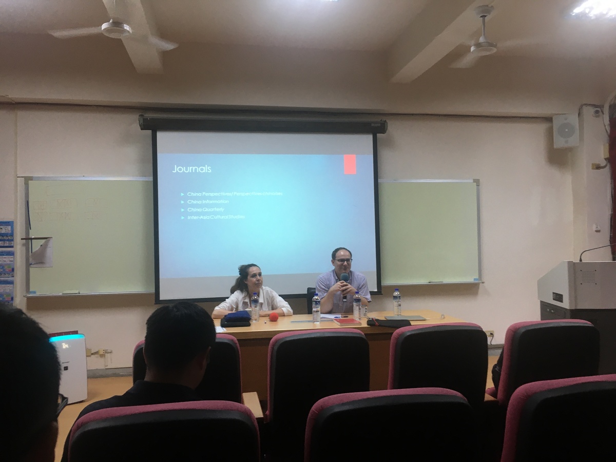 Professor Ann Heylen (on the left) with Assistant Professor Mark Frederick McConaghy