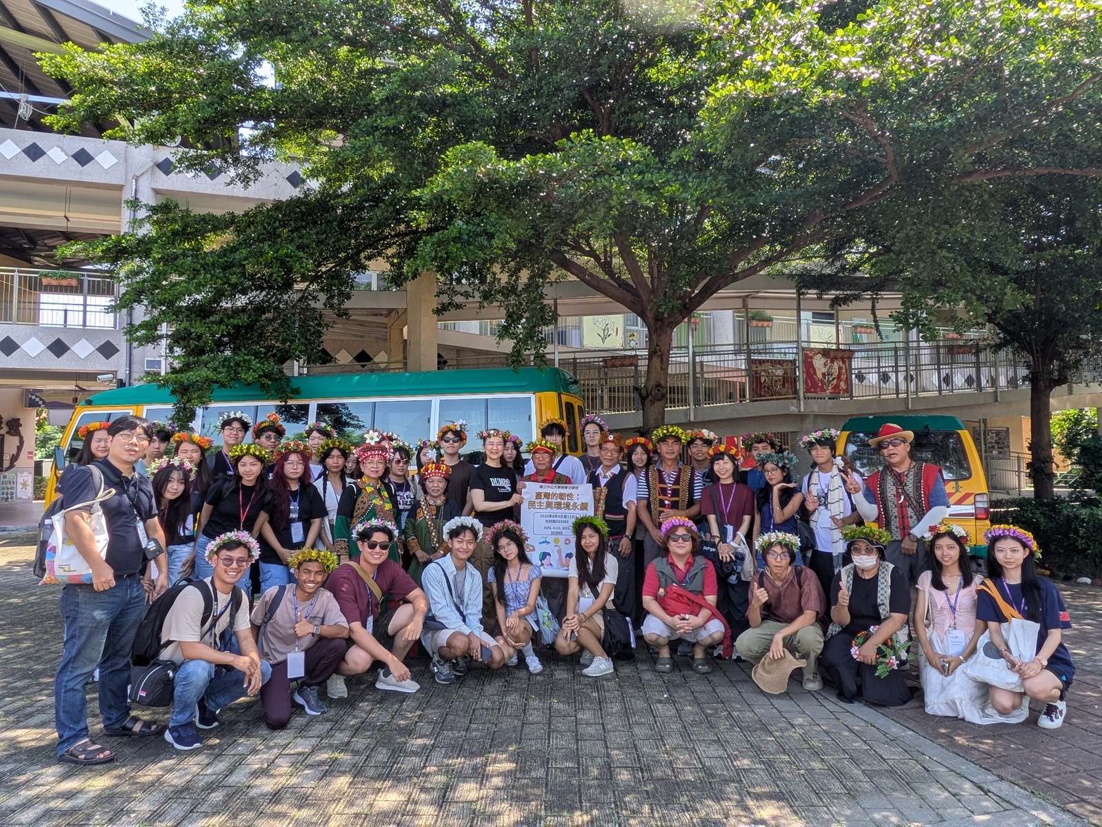 At the Baihe Indigenous Culture Park in Changzhi, Pingtung, participants listened to powerful stories from the Rukai community about rebuilding their lives after a devastating typhoon.Image